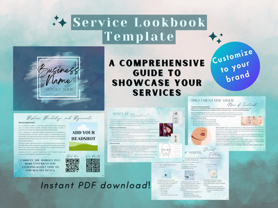 1. Editable Med Spa Services Lookbook 2. Printable Blue Theme Lookbook Template 3. Nurse Injector Aesthetics Brochure 4. Instant Download Patient Education Brochure 5. Customizable Med Spa Services Guide